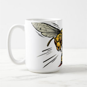 Taza De Café Arte de Cómic Avispa Enojada BZZZT