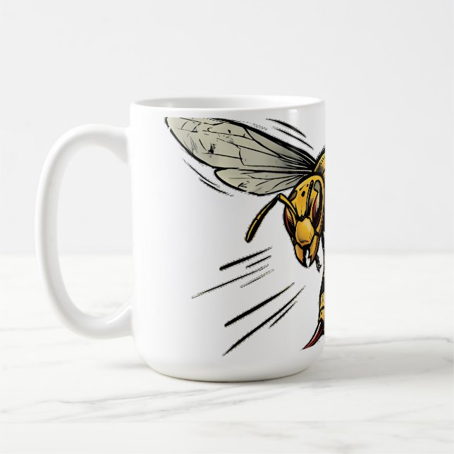 Taza De Café Arte de Cómic Avispa Enojada BZZZT (Izquierda)