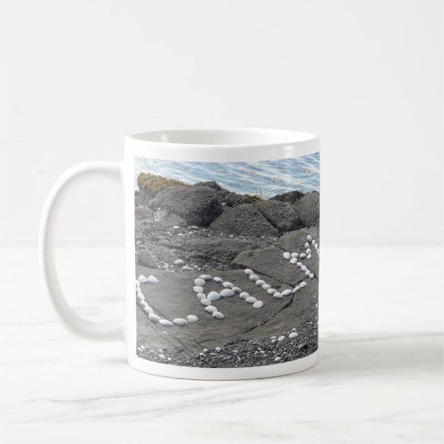 Taza De Café Arte de conchas de mar (Izquierda)