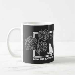Taza De Café Arte de Conciencia de Seguridad de Monstera Tóxico