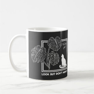 Taza De Café Arte de Conciencia de Seguridad de Monstera Tóxico