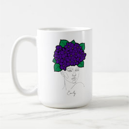 Taza De Café Arte de Corona de Flor de Nacimiento Personalizada