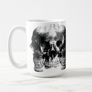 Taza De Café Arte de cráneo gótico oscuro