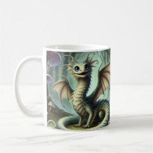 Taza De Café Arte de criatura de fantasía linda Dragon Jabberwo