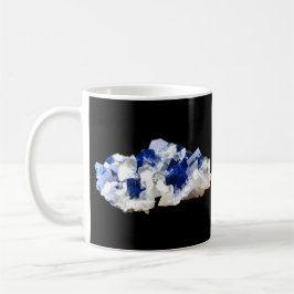 Taza De Café Arte de Cristal de Fluorita Azul Profundo Transpar