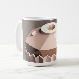 Taza De Café Arte de Cupcake Facetado Geométrico
