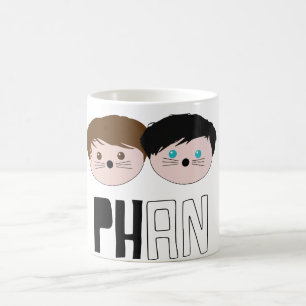 Taza De Café Arte de Dan y de Phil Phan