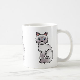 Taza De Café Arte de dibujos animados de gato Birman / Ragdoll