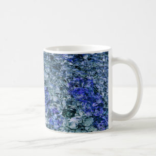 Taza De Café Arte de Digitaces del fondo azul del extracto de