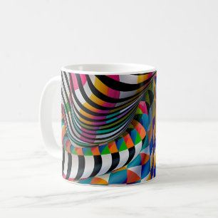 Taza De Café Arte de diseño de bandas de tablero de cheques