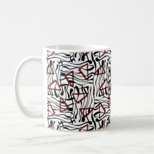 Taza De Café Arte de diseño de patrones geométricos vintage