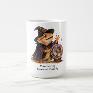 Taza De Café Arte de dragón barbudo que manifiesta estabilidad