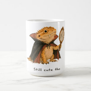 Taza De Café Arte de dragón barbudo vampiro todavía lindo