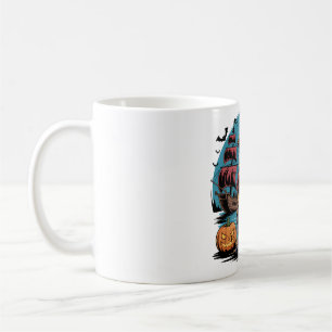 Taza De Café Arte de dragón con barba pirata de Halloween