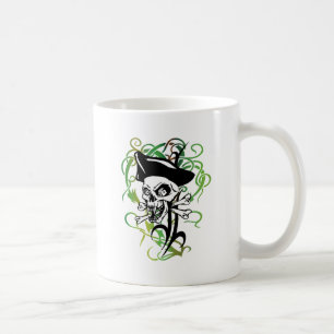 Taza De Café Arte de estilo de tatuaje de colmillos de vampiro