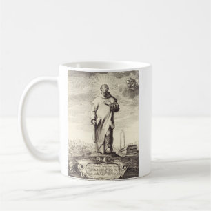 Taza De Café Arte de estilo grabado antiguo de San Bruno de Col