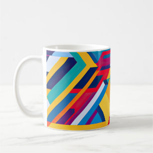 Taza De Café Arte de estilo mondrino moderno Resumen