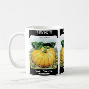 Taza De Café Arte de etiqueta de paquete de semillas antiguas,