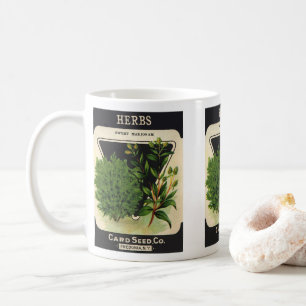 Taza De Café Arte de etiqueta de paquete de semillas vintage hi