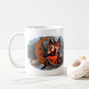 Taza De Café Arte de etiqueta de puro vintage, hada victoriana 