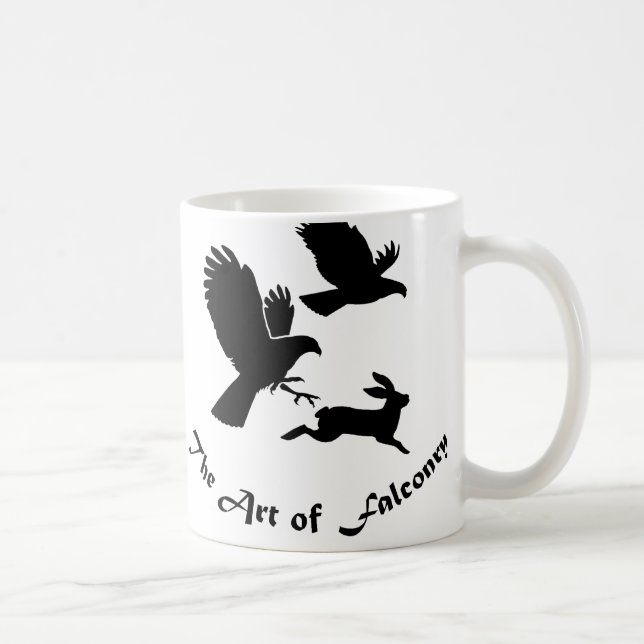 Taza De Café Arte de Falconry - Harris Hawks (Derecha)