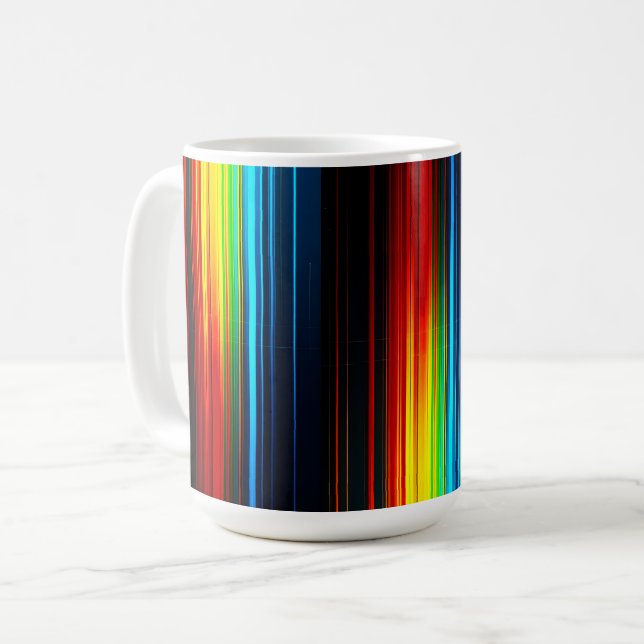 Taza De Café Arte de fallo de datos coloridos  (Anverso izquierdo)