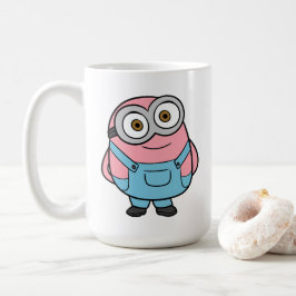 Taza De Café Arte de fanático de Minion Rosa Animado