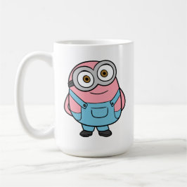 Taza De Café Arte de fanático de Minion Rosa Animado