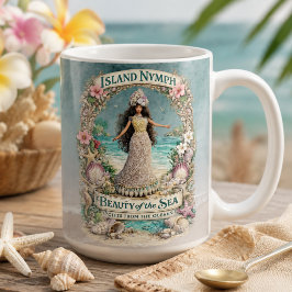 Taza De Café Arte de fantasía oceánica espiritual tropical