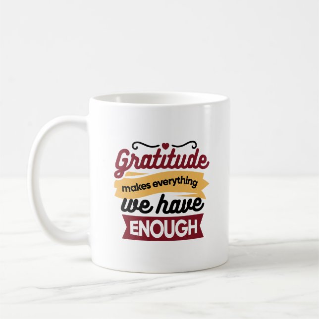 Taza De Café Arte de fe y gratitud – Cristiano edificante  (Izquierda)