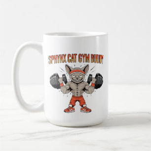 Taza De Café Arte de Fitness de Dibujos Animados del Gato Sphyn