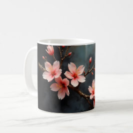 Taza De Café Arte de Flor de Melocotón Vietnamita