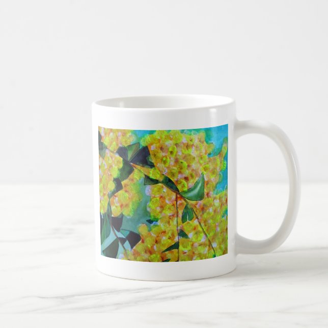 Taza De Café Arte de flores australiano nativo de Wellow (Derecha)