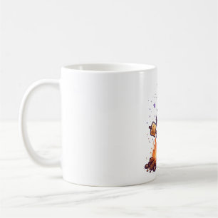 Taza De Café Arte de fogata de fantasmas lindos tostando malvav