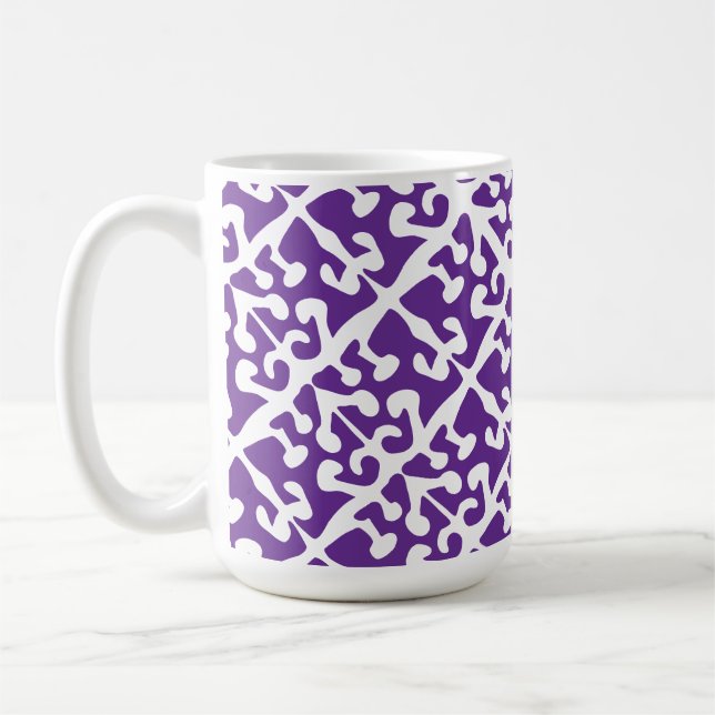 Taza De Café Arte de forma púrpura abstracto moderno (Izquierda)
