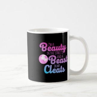 Taza De Café Arte de fútbol divertido para mujeres jugadoras de