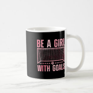 Taza De Café Arte de fútbol divertido para mujeres jugadoras de