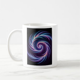 Taza De Café Arte de galaxia abstracta espiral de luz cósmica