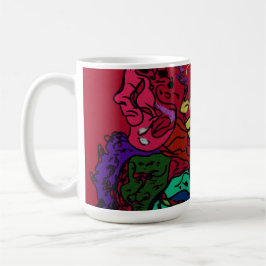 Taza De Café Arte de galaxia de luna abstracta