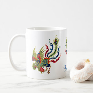 Taza De Café Arte de gallo chino personalizado