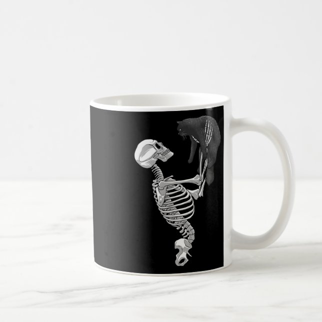 Taza De Café Arte De Gato Esbozo Para Hombres Mujeres Vestido (Derecha)