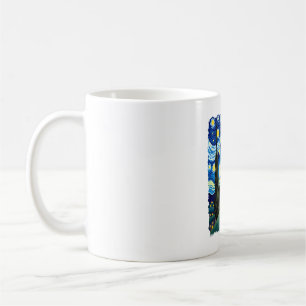 Taza De Café Arte de gato Orgullo Gay Gato Estilo Noche Estrell