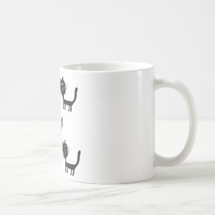 Taza De Café Arte de gatos negros lindo Mug