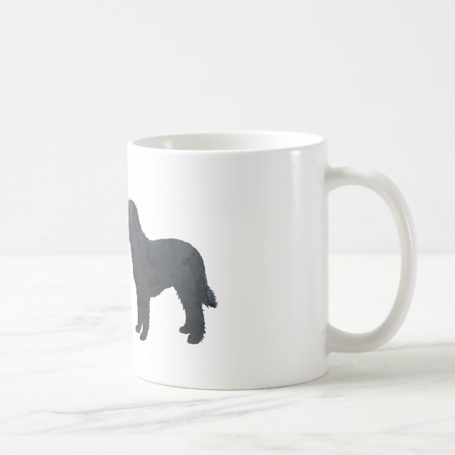 Taza De Café Arte de Goldendoodle negro/Labradoodle (Derecha)