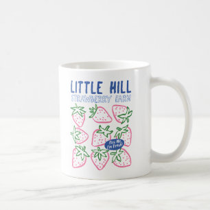 Taza De Café Arte de granja de fresas de la colina pequeña lind