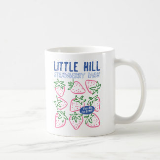 Taza De Café Arte de granja de fresas de la colina pequeña lind