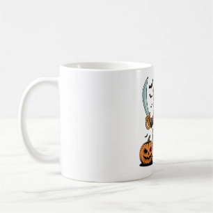 Taza De Café Arte de Halloween con dragón de barba pirata