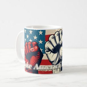 Taza De Café Arte de Haz América Libre de Nuevo