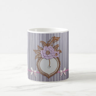 Taza De Café arte de IA de rayas grises