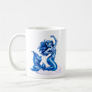 Taza De Café Arte de Ilustración de Sirenas